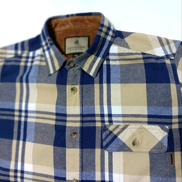 Legendary WhiteTails plaid,flannel long-sleeved button down shirt .Men's M - Picture 5 of 10